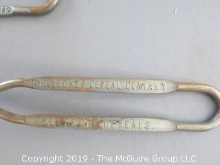 (5) Metal Spatulas - all with stamped advertisers