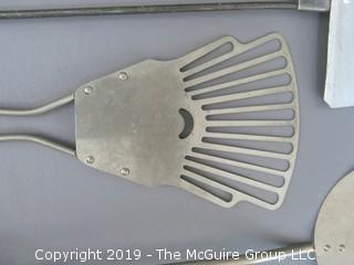 (6) Varied Metal Slotted Spatulas