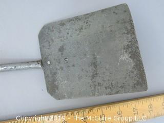 Very Large Iron Spatula with Wooden Handle 