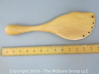 Left Foot Pattern Wooden Spatula