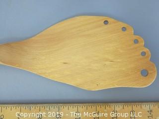 Left Foot Pattern Wooden Spatula