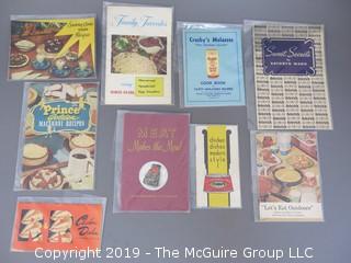 Curated Collection of Food Manufacturer Recipe Pamphlets, etc. 