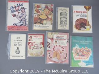 Curated Collection of Food Manufacturer Recipe Pamphlets, etc. 