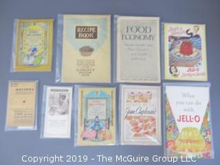 Curated Collection of Food Manufacturer Recipe Pamphlets, etc. 