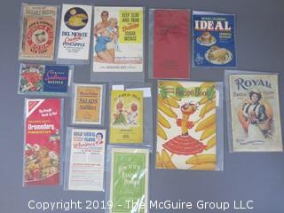 Curated Collection of Food Manufacturer Recipe Pamphlets, etc. 