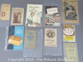 Curated Collection of Food Manufacturer Recipe Pamphlets, etc.