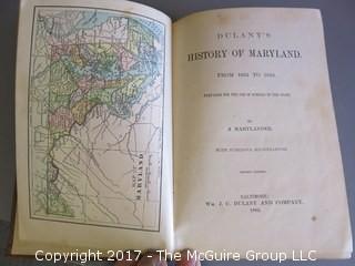 Collection of books including Historical Quarterly's from W. Tennessee, E. Tennessee, Pennsylvania, North Carolina, Mississippi, and Virginia.  Also includes "Dulany's History of Maryland, 1632 - 1882. See multiple photos 