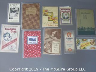 Curated Collection of Food Manufacturer Recipe Pamphlets, etc. 