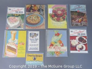 Curated Collection of Food Manufacturer Recipe Pamphlets, etc. 