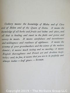 The Boston Cooking School Cook Book"; authored by Fannie M. Farmer; 