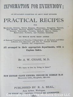 "Dr. Chase's Recipes: Information for Everyboby"; 1872