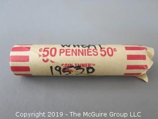 Roll of 1953-D Wheat Cents
