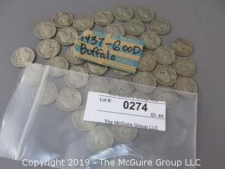 (39) 1937 Buffalo Nickels (Description Altered 5.5 @ 12:18pm)