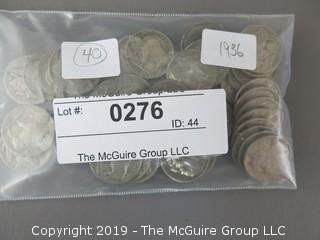 Roll of 1936 Buffalo Nickels