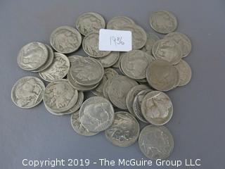 Roll of 1936 Buffalo Nickels