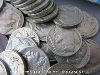 Roll of 1936 Buffalo nickels