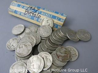 Roll of 1927 Buffalo nickels