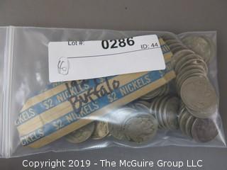 Roll of 1927 Buffalo nickels