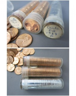 (4) Rolls of 1964-D Cents