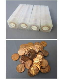 (5) Rolls of 1974-D Cents 