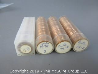 (4) Rolls of 1974-D Cents