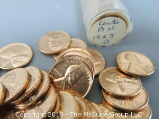 (2) Rolls of 1963-D Cents