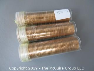 (3) Rolls of 1955-S Cents