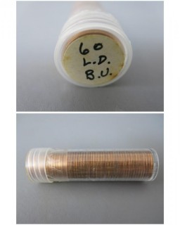 Roll of 1960 "L.D." BU Cents