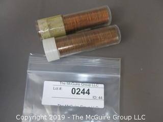 (2) Rolls of 1960-P (Large Digit) Cents; one roll marked MS-65 (Description Altered 5.5 @ 12:07pmam)