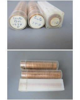 (3) Rolls of 1974-D Cents; BU