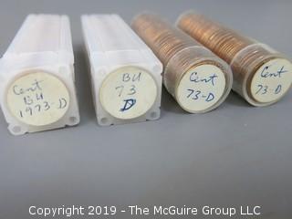 (4) Rolls of 1973-D; BU