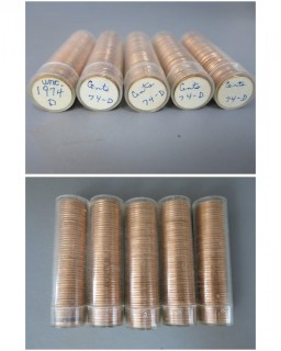 (5) Rolls of 1974-D Cents