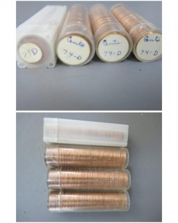 (4) Rolls of 1974-D Cents