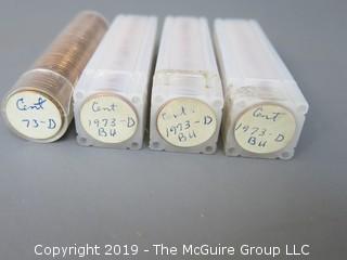 (4) Rolls of 1973-D Cents