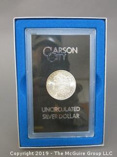 1881 Carson City Uncirculated Silver Dollar with original box