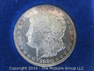 (1) 1879. (1) 1880, and (1) 1881 Silver Dollar Set; including COA by American Historic Society 