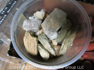 Collection including household Nuts and Bolts, Lincoln Logs and Minerals 