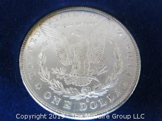 (1) 1879. (1) 1880, and (1) 1881 Silver Dollar Set; including COA by American Historic Society 