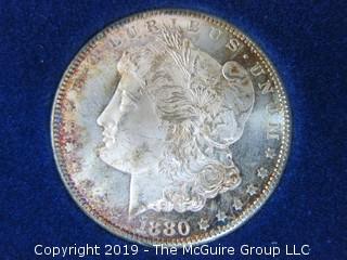 (1) 1879. (1) 1880, and (1) 1881 Silver Dollar Set; including COA by American Historic Society 