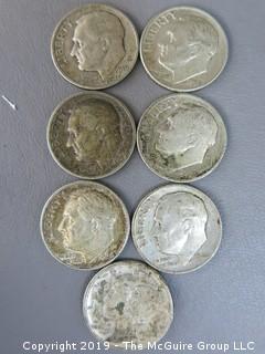 (7) Silver Dimes