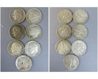 (7) Silver Dimes