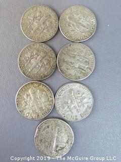 (7) Silver Dimes