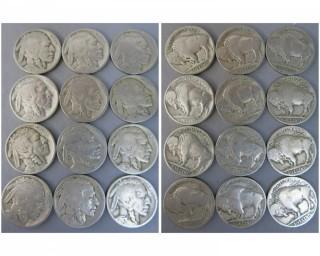 (34) 1927 Buffalo Nickels 