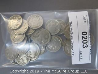 (34) 1927 Buffalo Nickels 