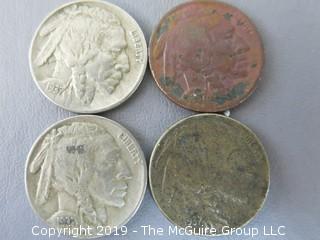 (4) 1927-D Buffalo Nickels