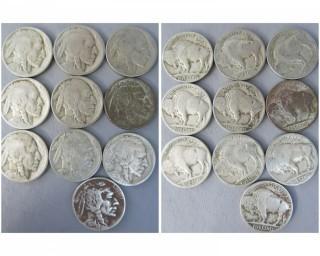 (10) 1928-D Buffalo Nickels