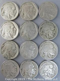 (12) 1928-S Buffalo Nickels 