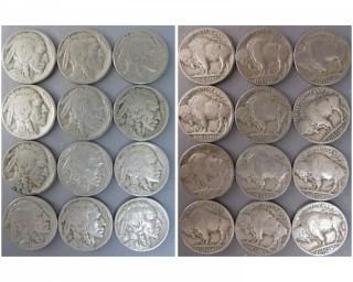 (12) 1928-S Buffalo Nickels 