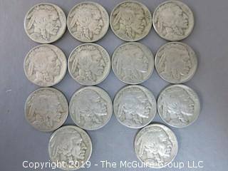 (14) 1929-S Buffalo Nickels 