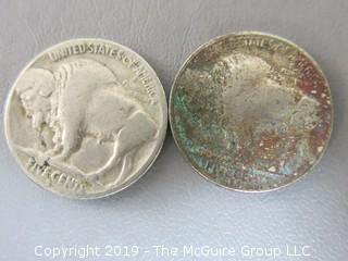 (2) 1930-D Buffalo Nickels 